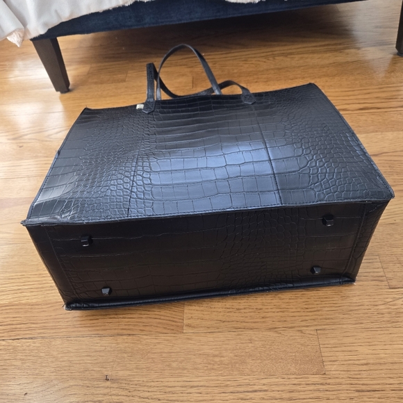BEIS The Work Tote in Black Croc - Picture 6 of 8